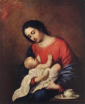 Francisco De Zurbaran : Madonna with Child